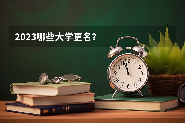 2023哪些大学更名？