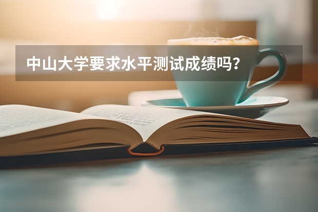 中山大学要求水平测试成绩吗？
