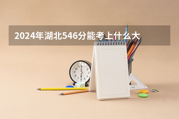 2024年湖北546分能考上什么大学？