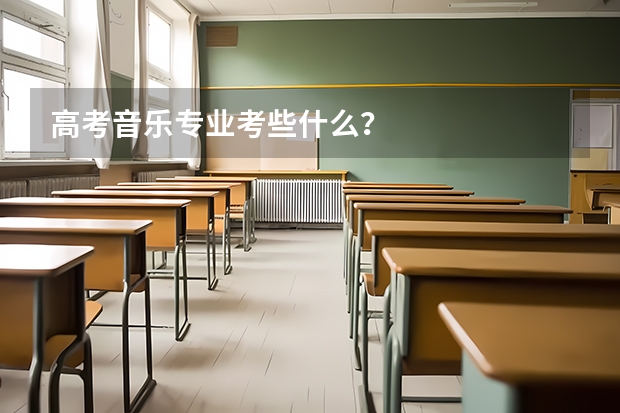 高考音乐专业考些什么？