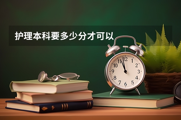护理本科要多少分才可以
