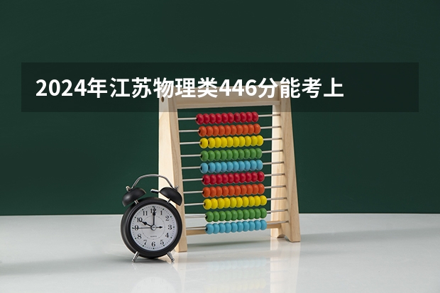 2024年江苏物理类446分能考上什么大学？