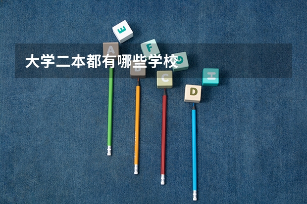 大学二本都有哪些学校