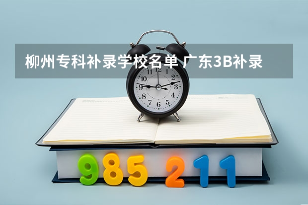 柳州专科补录学校名单 广东3B补录名单