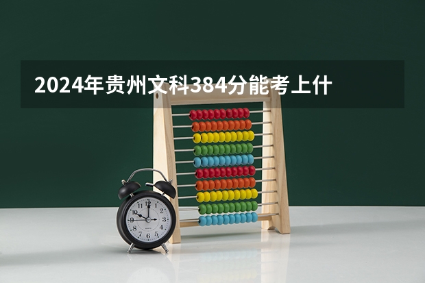 2024年贵州文科384分能考上什么大学？