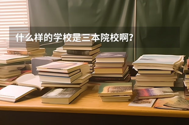 什么样的学校是三本院校啊？