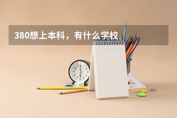 380想上本科，有什么学校