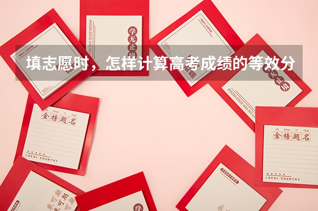 填志愿时，怎样计算高考成绩的等效分（高考平行志愿投档录取几率有多大？）