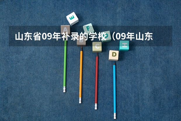 山东省09年补录的学校（09年山东专科补录公办学院）