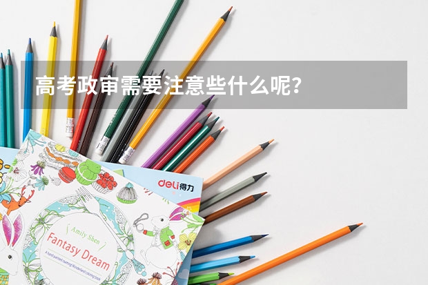 高考政审需要注意些什么呢？
