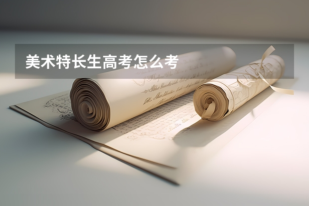 美术特长生高考怎么考