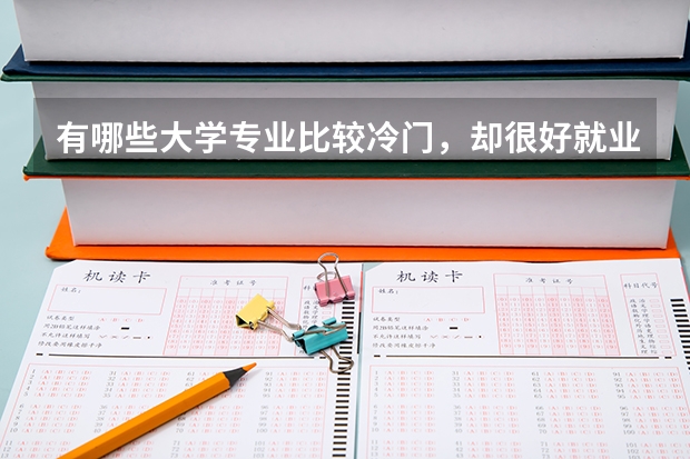 有哪些大学专业比较冷门，却很好就业的专业？