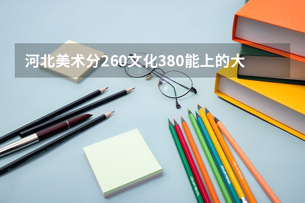 河北美术分260文化380能上的大学（沧州水专录取分数线）