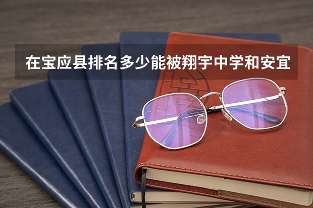 在宝应县排名多少能被翔宇中学和安宜中学录取？