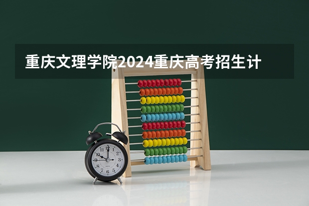 重庆文理学院2024重庆高考招生计划详解