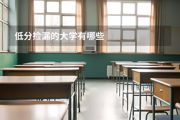 低分捡漏的大学有哪些