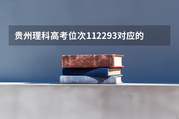 贵州理科高考位次112293对应的分数是多少分