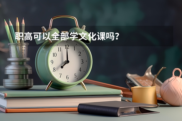 职高可以全部学文化课吗？