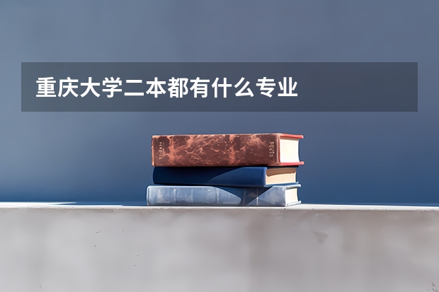 重庆大学二本都有什么专业