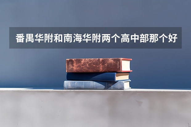 番禺华附和南海华附两个高中部那个好？（佛山南海一中高考成绩单）