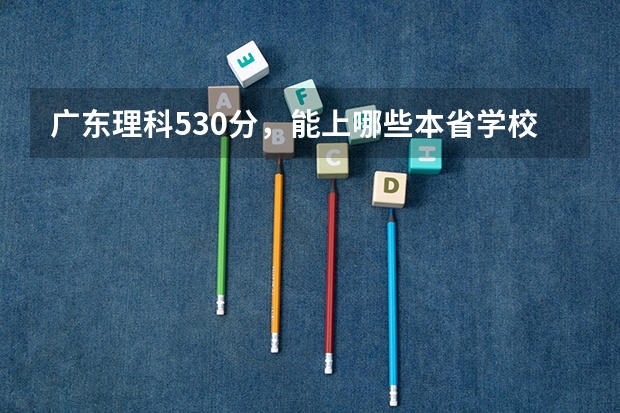 广东理科530分，能上哪些本省学校