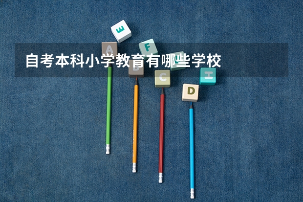 自考本科小学教育有哪些学校