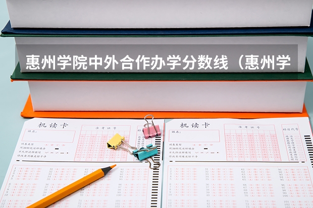 惠州学院中外合作办学分数线（惠州学院录取分数线）