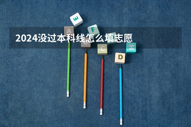 2024没过本科线怎么填志愿