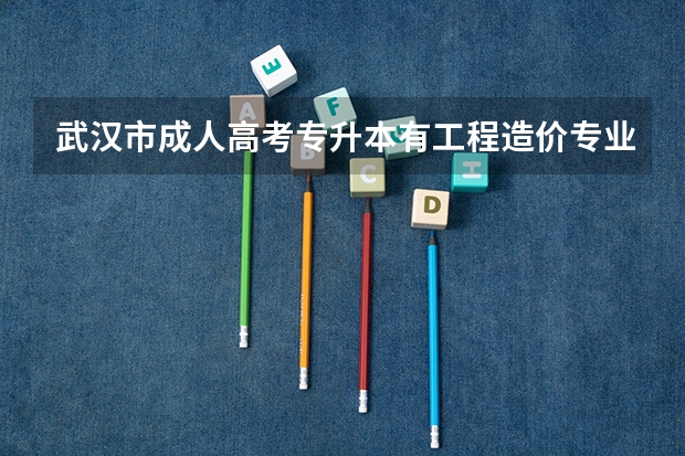 武汉市成人高考专升本有工程造价专业吗？如何报名？