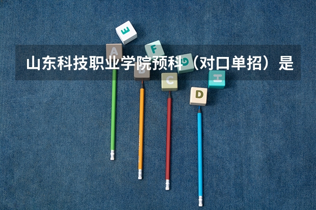 山东科技职业学院预科（对口单招）是怎么回事？