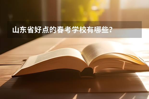 山东省好点的春考学校有哪些？
