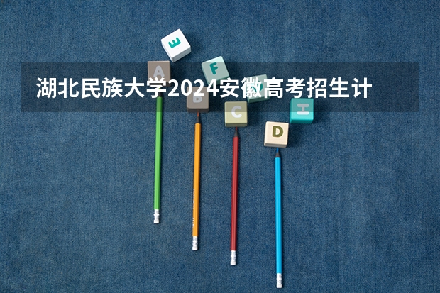 湖北民族大学2024安徽高考招生计划详解
