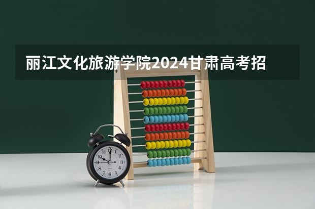 丽江文化旅游学院2024甘肃高考招生计划详解