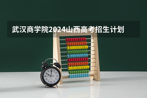 武汉商学院2024山西高考招生计划详解