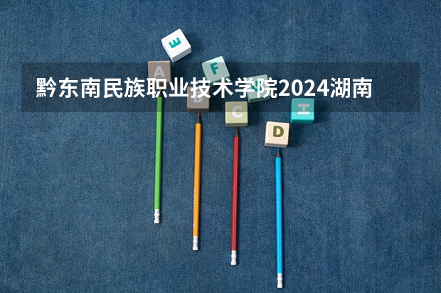 黔东南民族职业技术学院2024湖南高考招生计划详解