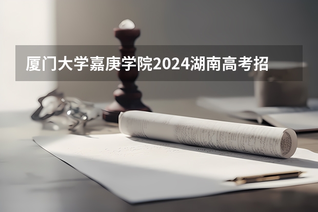 厦门大学嘉庚学院2024湖南高考招生计划详解