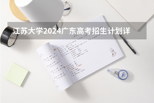 江苏大学2024广东高考招生计划详解