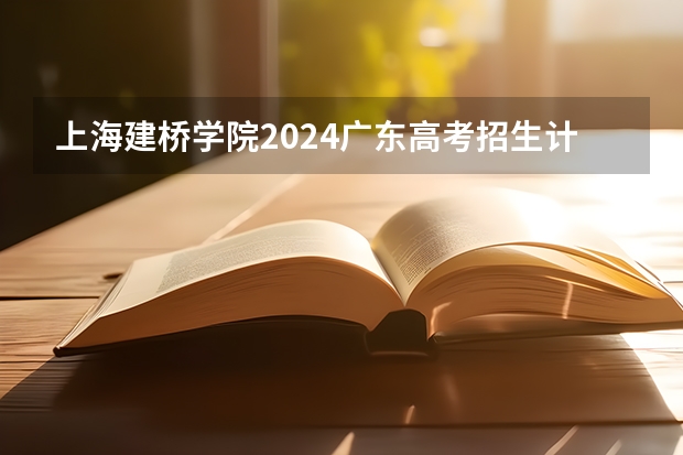 上海建桥学院2024广东高考招生计划详解