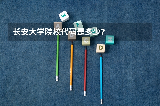 长安大学院校代码是多少？