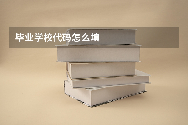 毕业学校代码怎么填