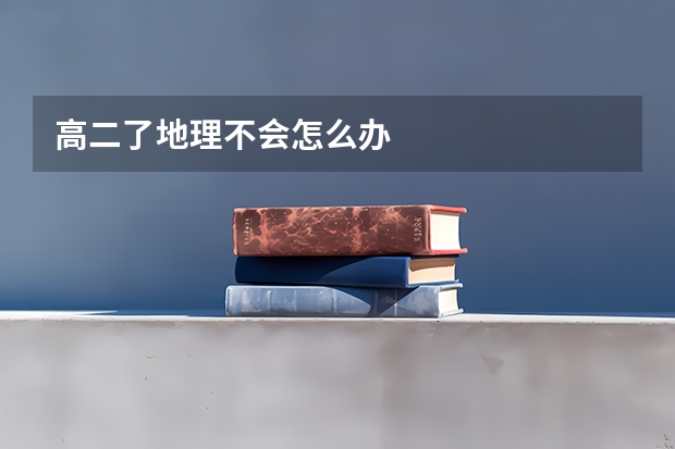 高二了地理不会怎么办