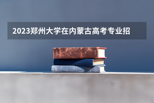 2023郑州大学在内蒙古高考专业招生计划人数