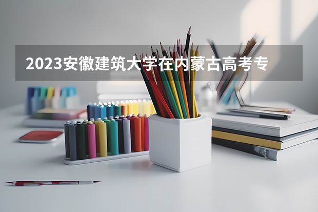 2023安徽建筑大学在内蒙古高考专业招生计划人数