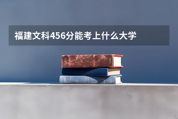 福建文科456分能考上什么大学