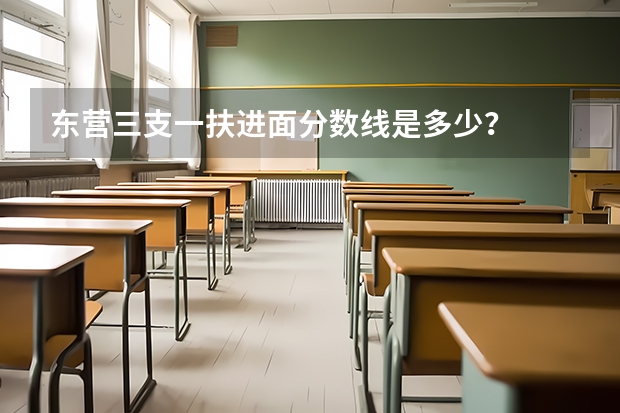 东营三支一扶进面分数线是多少？