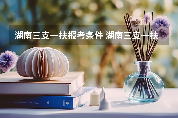 湖南三支一扶报考条件 湖南三支一扶政策
