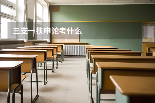 三支一扶申论考什么
