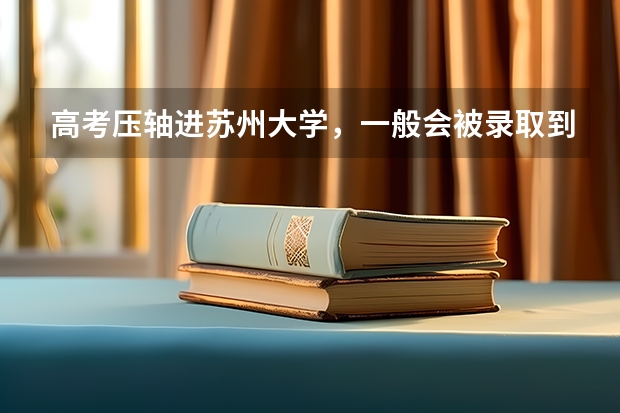 高考压轴进苏州大学，一般会被录取到哪个专业