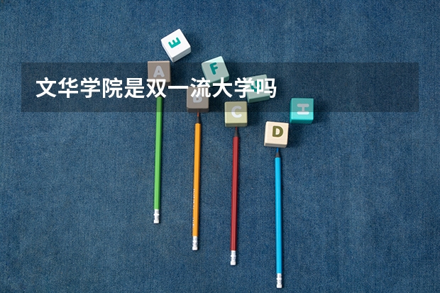 文华学院是双一流大学吗