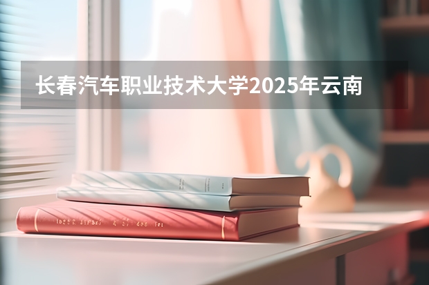 长春汽车职业技术大学2025年云南高考招生计划预测